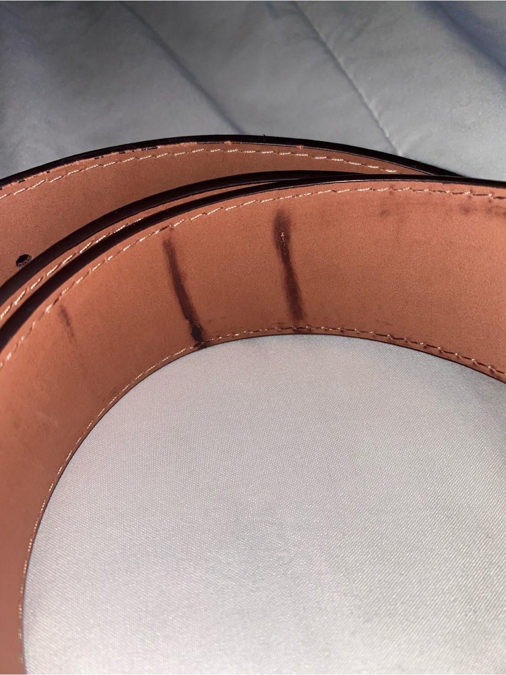 Louis Vuitton Brown Damier Ebene LV Initiales Gold Buckle Belt - Picture 2 of 3